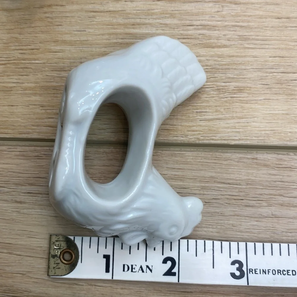 Vintage Porcelain Chicken Napkin Rings‎